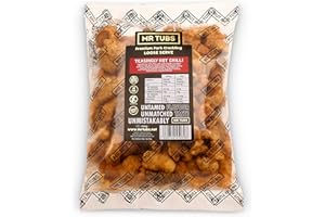 Mr Tubs Pork Crackling (250g Bag) - Gourmet Crackling, not Scratchings - Range of Flavours - Gluten Free, High Protein, Low Carb, Keto Friendly Pork Rind Meat Gift Snack - Teasingly Hot Chilli