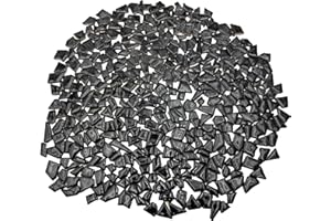 BTMIEY 500 g unregelmäßige Keramik-Mosaikfliesen, 0,5 x 2 cm, kleine Mosaikstücke, Steine für DIY-Mosaikherstellung, Handwerk, Hobby, Kunst, Heimdekoration, Wanddekoration (schwarz)