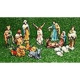 KariGhar® 15 pcs Nativity Set/Crib Set Perfect for Christmas Gifting & Decoration Pack Mary,Joseph,Baby Jesus, Angel, 3 Wise Men, The Shepherd & The Animals, 6 Inch Idols Set Multicolor, Animal