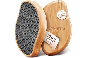 BAMBUA Raspa Piedi Professionale - (Effetto Anti-Calli 100%) Calli Piedi Rimozione - Per Piedi Bellissimi - Vetro Nano Efficace - Pedicure Piedi - Lima per Piedi E Talloni - Pulizia Piedi (Nero)