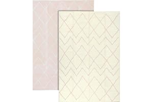 Relsy Outdoor Rug Waterproof Reversible Large 160 x 230 cm Garden Rug, Pastel Pink & Cream Chevrons Area Rugs For Garden Outdoor Patio Rug, Camping Mat, Deck, Backyard, Picnic