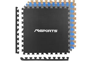 MSPORTS Tappetino Puzzle Set Premium - 8 Pezzi 3,175m² | Protezione Pavimento | 60x60 cm | Spessore: 1,0 cm | Tappetini Ginnastica