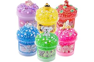 OKAYBEE Juego de 6 babas de animales para niños, muy elásticas, para fiestas de cumpleaños, Pascua, niñas y niños de 8 a 12 años