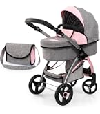 Carrozzina Per Bambole Smoby Inglesina Iridio - Con Cappottina Reclinabile, Altezza 54 Cm, Per Bambine Dai 18 Mesi