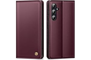 AIMOYU Handyhülle für Samsung Galaxy A55 5g Hülle, Premium Lederhülle Schutzhülle Tasche für Samsung A55 Hülle Wallet Kartenfach Standfunktion Klappbar Flip Case für Galaxy A55 5g Hülle,Weinrot
