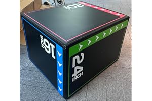 BALANCEFROM Signature Fitness 20 Inch x 24 Inch x 30 Inch 3 in 1 Foam Plyometric Box Jumping Exercise Trainer