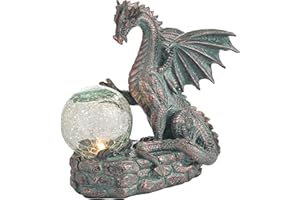 TERESA'S COLLECTIONS Dekoracja ogrodowa na zewnątrz, figurki ogrodowe do użytku na zewnątrz, 15 cm, ze światłem słonecznym, wodoodporna figurka dekoracyjna z żywicy syntetycznej, na trawnik, taras