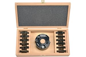 LUXOUTILS Coffret porte outils 50 mm + 13 jeux de fers 50 mm pour toupie alesage 30 mm