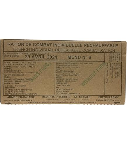 Ration de survie militaire armée française - Sport