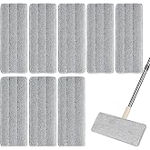 8 Pieces Microfiber Mop Header Replacement Replacement Microfiber Mop Broom Mop Pads Washable Mop Pads for Home, Office, Hard