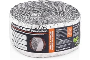 SuperFOIL Pipe Insulation 80mm x 7.5m - Pipe and Duct Lagging Foil Wrap