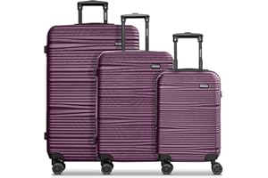 REDOLZ Hartschalen Koffer-Set 3-teilig | Leichte Reise-Trolleys aus hochwertigem, robustem ABS-Material | Ultra-leicht für Damen & Herren | 4 Doppelrollen & TSA-Schloss (Essentials 16)