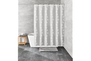 Kleine Wolke 4997114305 Zasłona prysznicowa Viva, 180 x 200 cm, śnieżnobiała