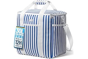 ‎HOEL HOEL Kühltasche groß 20L & 30L faltbar - Isolierte Thermotasche - Lunchtasche wasserdicht & auslaufsicher - Isoliertasche für Auto & Einkaufen - Picknicktasche Lunch Bag Lunchbag