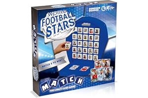 WINNING MOVES Top Trumps World Football Stars Match The Crazy Cube Game, play with the world’s best football players from Messi, Ronaldo, Neymar and Kane, travel board game, gift and toy for Boys and Girls Aged 4.
