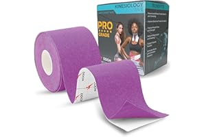 DDGM Kinesio Tape professionale. Cerotto a nastro per taping kinesiologico adesivo impermeabile. Ottima benda elastica per tutore ginocchio e articolazioni. Ottimo nastro adesivo seno. (1 Roll, Magenta)