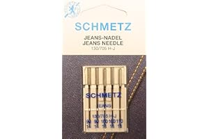 Agujas para máquina de coser Schmetz Jeans (pistón plano) 130/705 H-J, grosor 90/14, 100/16, 110/18