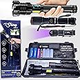 Shiny Torch MaxiBright P90.2: Super Bright LED Torch Rechargeable Flashlight Bundle - Includes UV Light, Tactical small Flashlight for Camping, Powerful Rechargeable Torches, Led Torch Super Bright.