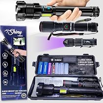 Shadowhawk Rechargeable LED Torch, 10000 Lumens High Power XHP70.2 Flash Light, Long Range Powerful Charging Torchlight With High Beam For Trekking Hunting Emergency