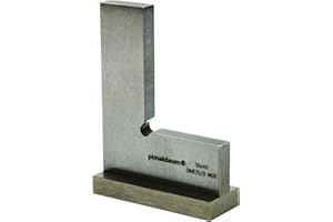 PIMALDAUM Ángulo de tope, ángulo plano de 90° con tope, patas 50 x 40 mm, según DIN 875/0, acero inoxidable