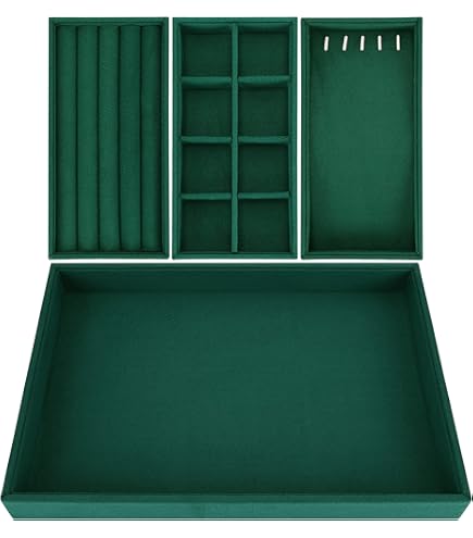 Vassoio Espositore Per Orologi In Velluto Grigio - Organizzatore Per 9 Orologi O Bracciali, Design A Scala, Elegante - Foto 12