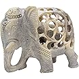 SouvNear Soapstone Sculpture of Mother Elephant with Baby Inside