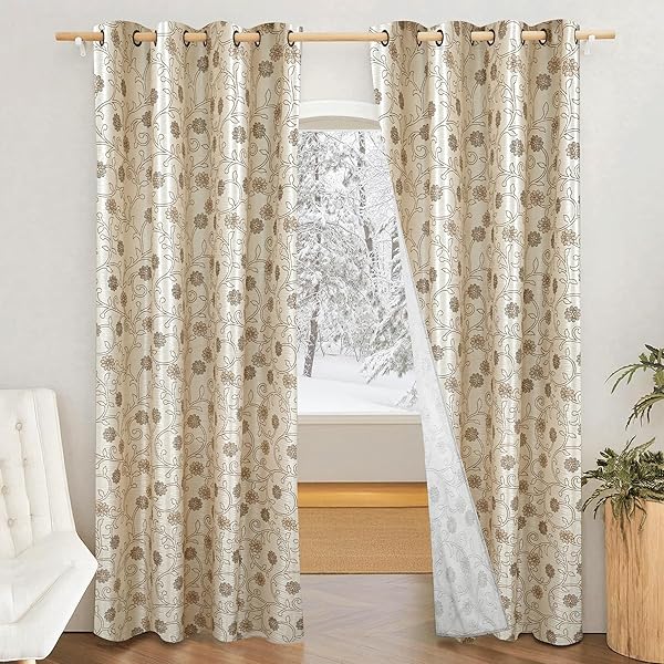 Buy Amazon Brand - Umi Luxury Europian Velvet Curtains for Living