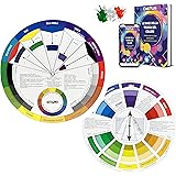 ONE+PLUS, 2 pezzi, ruota dei colori, colore ruota, giradischi del cerchio dei colori italiano, ruota dei colori tascabile, pe