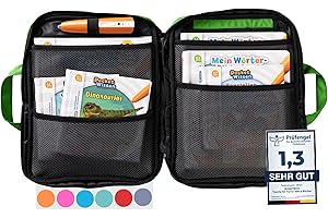 bunnyboo Sac TipToi - L'original - Peut contenir jusqu'à 8 livres - Avec insert pour stylo Tiptoi, câble TipToi et compartiment à piles - La pochette pour stylo TipToi fait partie de chaque kit de