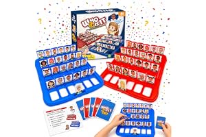 AR Trading Who Is It Guessing Board Game for Kids Ages 4+ - 2 Player Family Board Game with 48 Character Face Cards & 2 Boards - Mystery Face Guessing Game for Travel, Party & Game Night