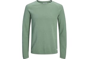 JACK & JONES Herren Strickpullover Rundhals Basic Langarm Sweater Baumwolle Shirt JJEHILL