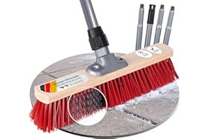 ‎ORGAFLIX ORGAFLIX Straßenbesen mit Stiel 40 cm, Winterbesen mit Elaston Borsten und Drahtborsten, entfernt EIS, Schnee und Schmutz mühelos, extra stabil und langlebig, Made in Germany und Italy