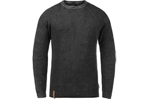 Indicode IDRockford Herren Pullover Strickpullover Grobstrick Pullover mit Rundhalsausschnitt