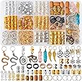 Vaikby 200pcs Hair Beads Jewelry, Dreadlocks Gem Crystal Charms, Metal Coils Rings, Gold And Silver Pendants,Braid Cuffs,Clips,Loc Tube Bead Braid Accessories for Braids Decoration