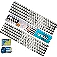 APSARA Platinum Extra Dark 10 x Wooden Pencils Eraser Sharpener