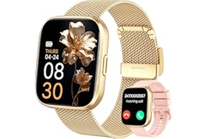 TAOPODO Smartwatch Damen mit Telefonfunktion 1,85" Zoll Touchscreen Fitness Tracker 120+ Sportmodi IP68 Wasserdicht Fitnessuhr mit Herzfrequenz SpO2 Schlafmonitor Schrittzähler Smart Watch für iOS Android
