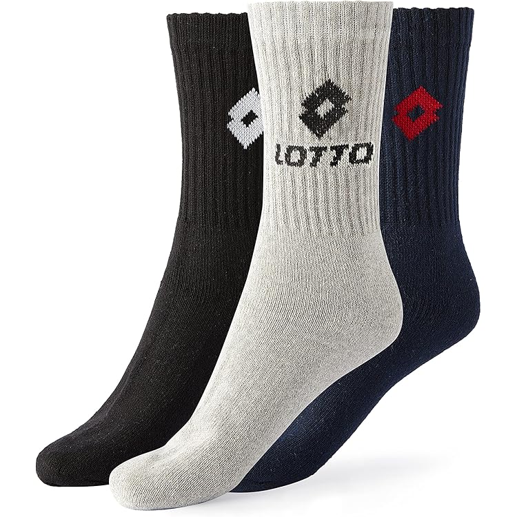 Lotto Sportsokken voor heren, tennis, hardlopen, wandelen, voetbal, basketbal, multisport, 6 of 8 paar, zwart, Wit x8, 39-42 EU