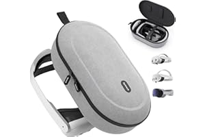 Syntech Étui de Transport Rigide Housse Compatible avec Meta Quest 3S/Quest3/Oculus Quest2/VP/Pico4 VR Gaming Casque avec Elite Strap, Les Manettes Touch et Accessoires VR