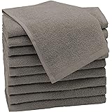 ZOLLNER 10 Serviettes pour invitès, Coton, 30x50, Taupe (Autres Disponibles)