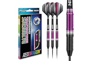 ‎RED DRAGON RED DRAGON Razor Edge ZX die Reihe Dartpfeile Tungsten Profi Steel Darts mit Flights und Schäfte