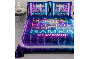 PETTI Artigiani Italiani - Copriletto Matrimoniale Estivo 260x270cm 100 g/m² Double Face, Trapuntino Matrimoniale Primaverile, Trapunta Leggera, Gamer, 100% Made in Italy