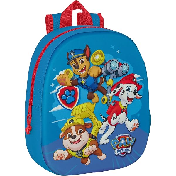 Zaino Super Mario Per Bambini Personalizzato Con Nome - Asilo E Scuola Materna - Blu Reale 25x31x10 Cm