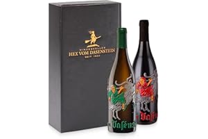 ‎WINZERKELLER HEX VOM DASENSTEIN Hex vom Dasenstein Hexenflasche Geschenk-Set - Weißwein Cuvée & Spätburgunder Rotwein in der Geschenkbox, fruchtige Eleganz & samtiger Genuss, Qualitätsweine aus der Ortenau (2 x 0,75l)