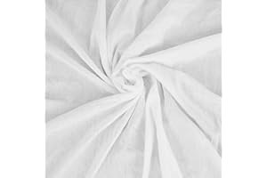 FT Fashion Track Étamines de cuisine - Étamine alimentaire 100% coton (1 m) au mètre, grade 90 – 140 cm de large pour fromage, cuisine, pâtisserie, broderie et loisirs créatifs (Blanc)