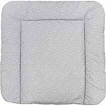 UBRAVOO Babyverschoonmat met veiligheidsharnas en speelgoedplankje, gemakkelijk schoon te maken, waterdicht met opstaande, gewatteerde randen (Beige, Standaard Stijl