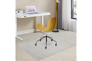 BesWin Office Chair Mat for Carpets, 90x120cm Non-Slip PVC Carpet Floor Protector for Low Pile Carpet Floors, Clear Heavy Duty Computer Chair Mat for Home Office Rolling Chair, Easy Glide