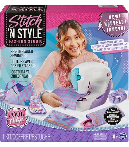 Klever Kits 400+PCS Artisanat de Design de Mode pour Enfants Art et Artisanat Jouet Bricolage Couture Artisanat avec 3 Mannequins pour Filles âgées de 8 à 12 Ans, Cadeaux d'anniversaire de Noël