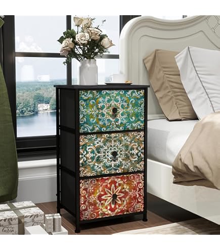 Commode met 6 laden van stof, 30 cm smalle make-uptafel