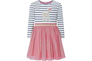 Beilei Creations Mädchen Kleider Baumwolle Karikatur Stickerei Casual Jersey Kleider Gr.85-140