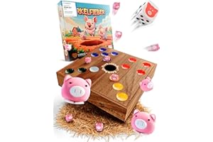 LIEBHOLZ® Original Big Hole Ferkelfieber [TESTSIEGER] lustiges Schweinchen Spiel aus FSC Samena Holz - Gesellschaftsspiel für die ganze Familie inkl. Spielanleitung - Brettspiel für Kinder ab 3 Jahren